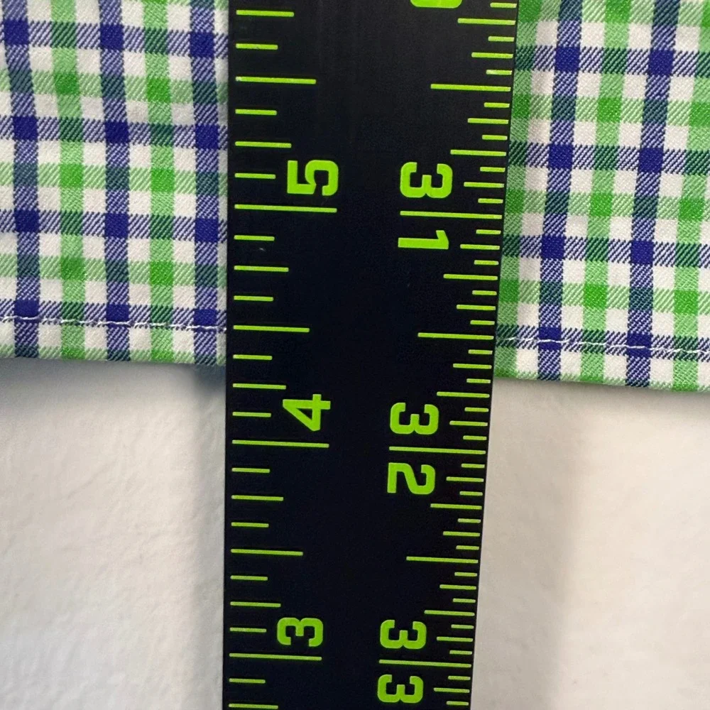 Polo Ralph Lauren Button‎ Down Men XL Green Blue Gingham Performance Shirt Golf